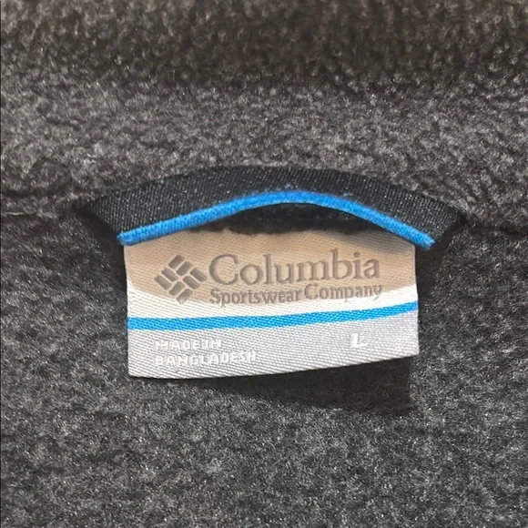 Columbia Charcoal Gray Men’s Fleece Vest - Size Large - Picture 2 of 7